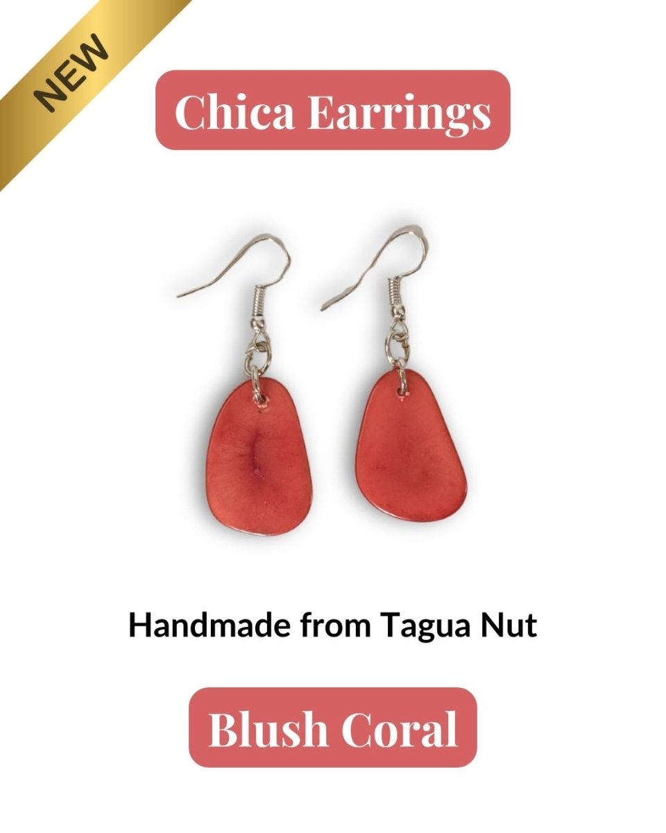 CHICA — Handmade Tagua Earrings - The Happy Elephant - Tagua Jewellery