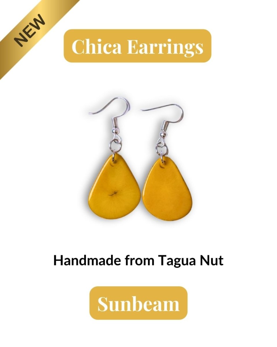 CHICA — Handmade Tagua Earrings - The Happy Elephant - Tagua Jewellery