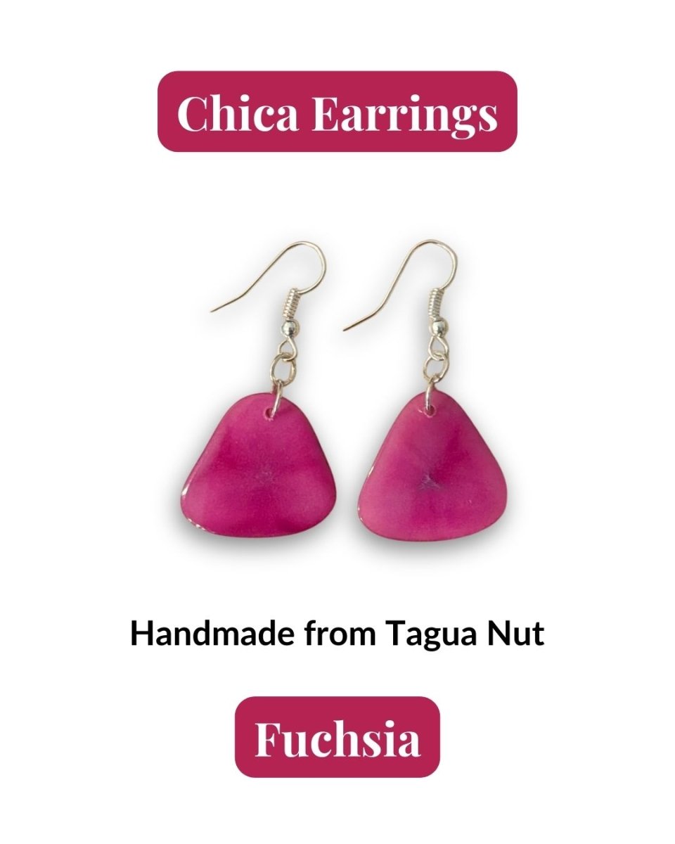 CHICA — Handmade Tagua Earrings - The Happy Elephant - Tagua Jewellery