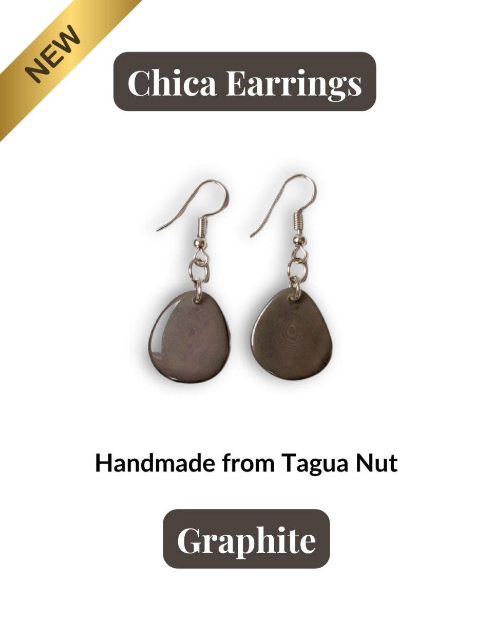 CHICA — Handmade Tagua Earrings - The Happy Elephant - Tagua Jewellery