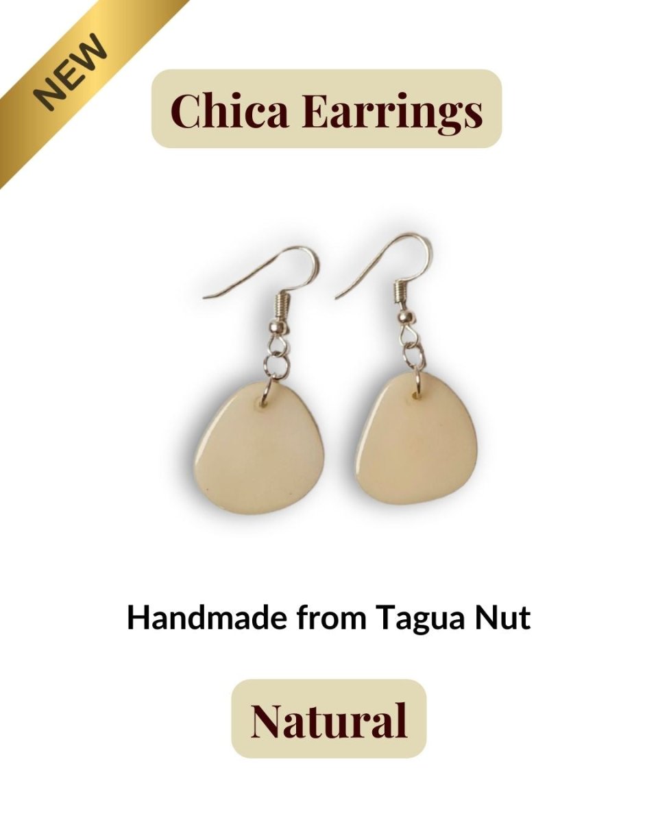 CHICA — Handmade Tagua Earrings - The Happy Elephant - Tagua Jewellery