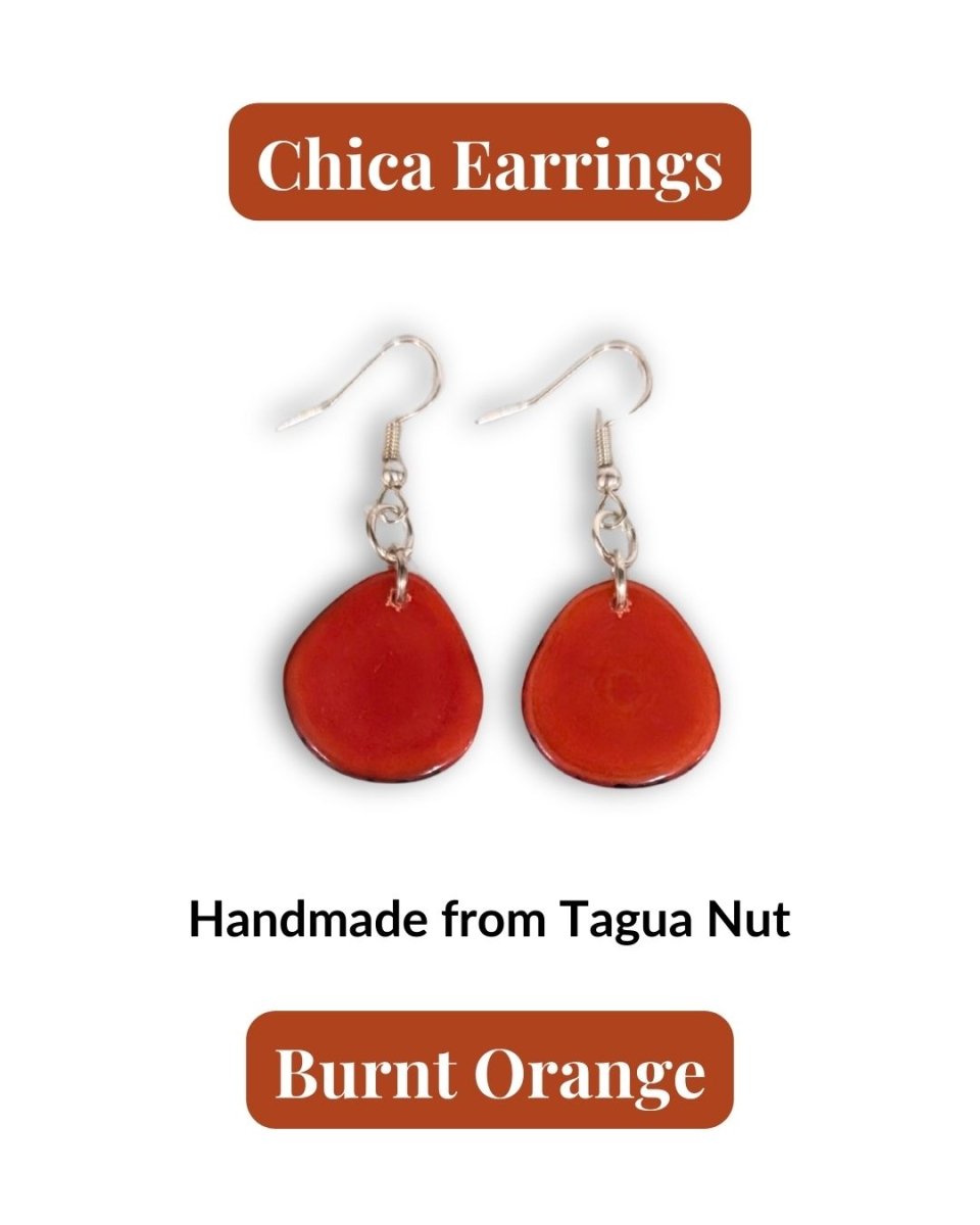 CHICA — Handmade Tagua Earrings - The Happy Elephant - Tagua Jewellery
