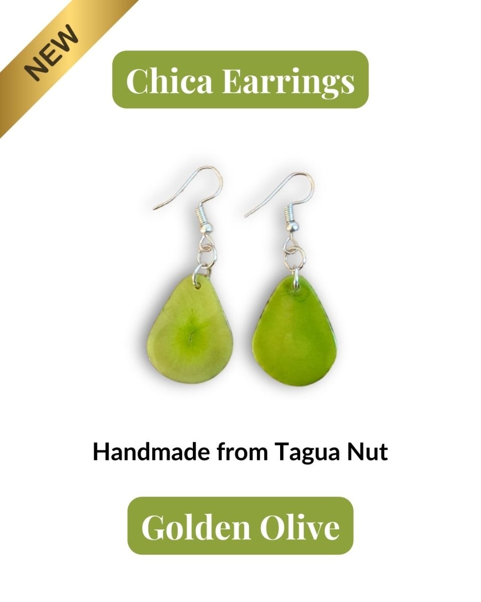CHICA — Handmade Tagua Earrings - The Happy Elephant - Tagua Jewellery