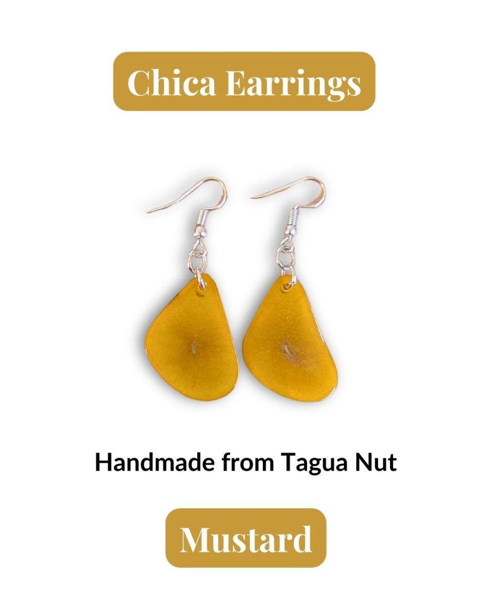 CHICA — Handmade Tagua Earrings - The Happy Elephant - Tagua Jewellery