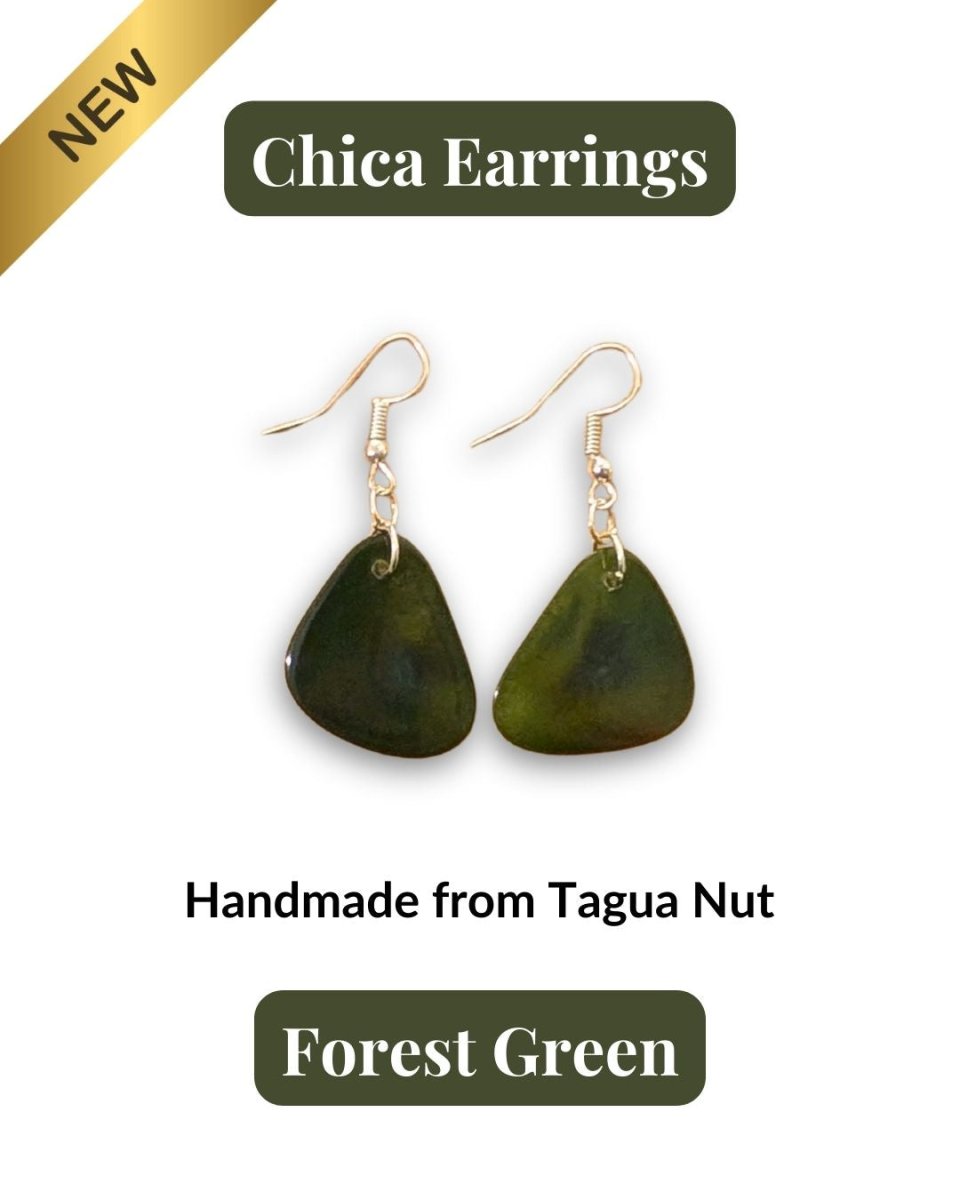 CHICA — Handmade Tagua Earrings - The Happy Elephant - Tagua Jewellery