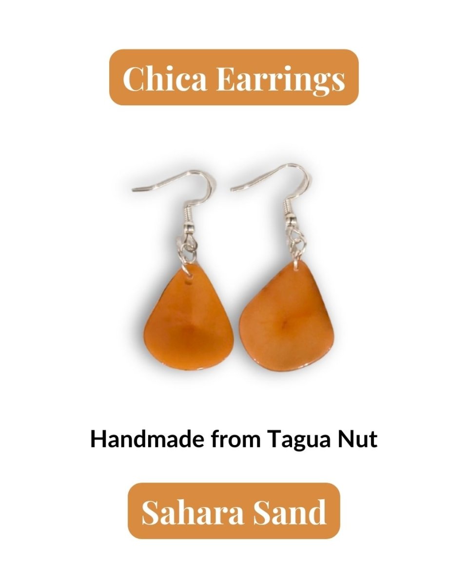 CHICA — Handmade Tagua Earrings - The Happy Elephant - Tagua Jewellery