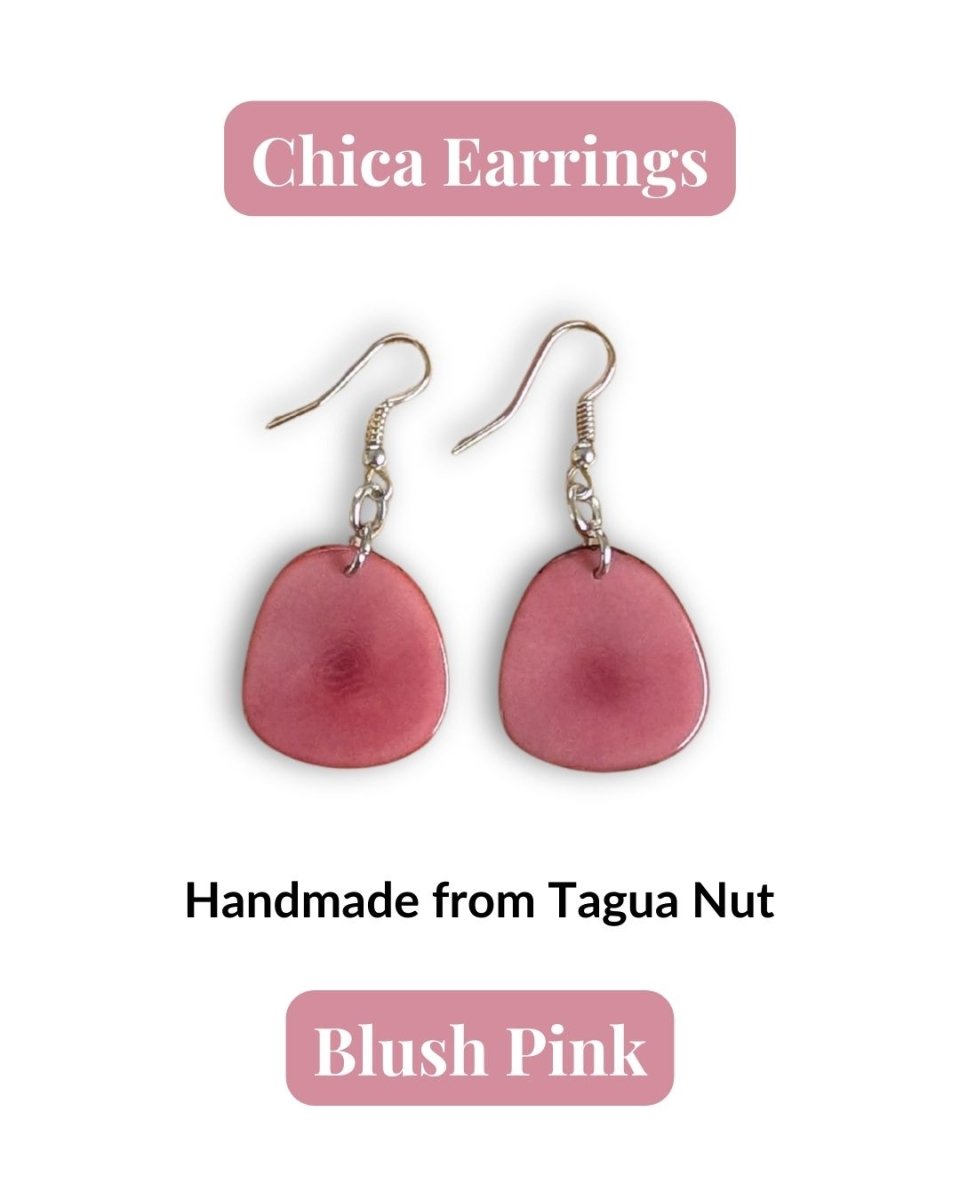 CHICA — Handmade Tagua Earrings - The Happy Elephant - Tagua Jewellery