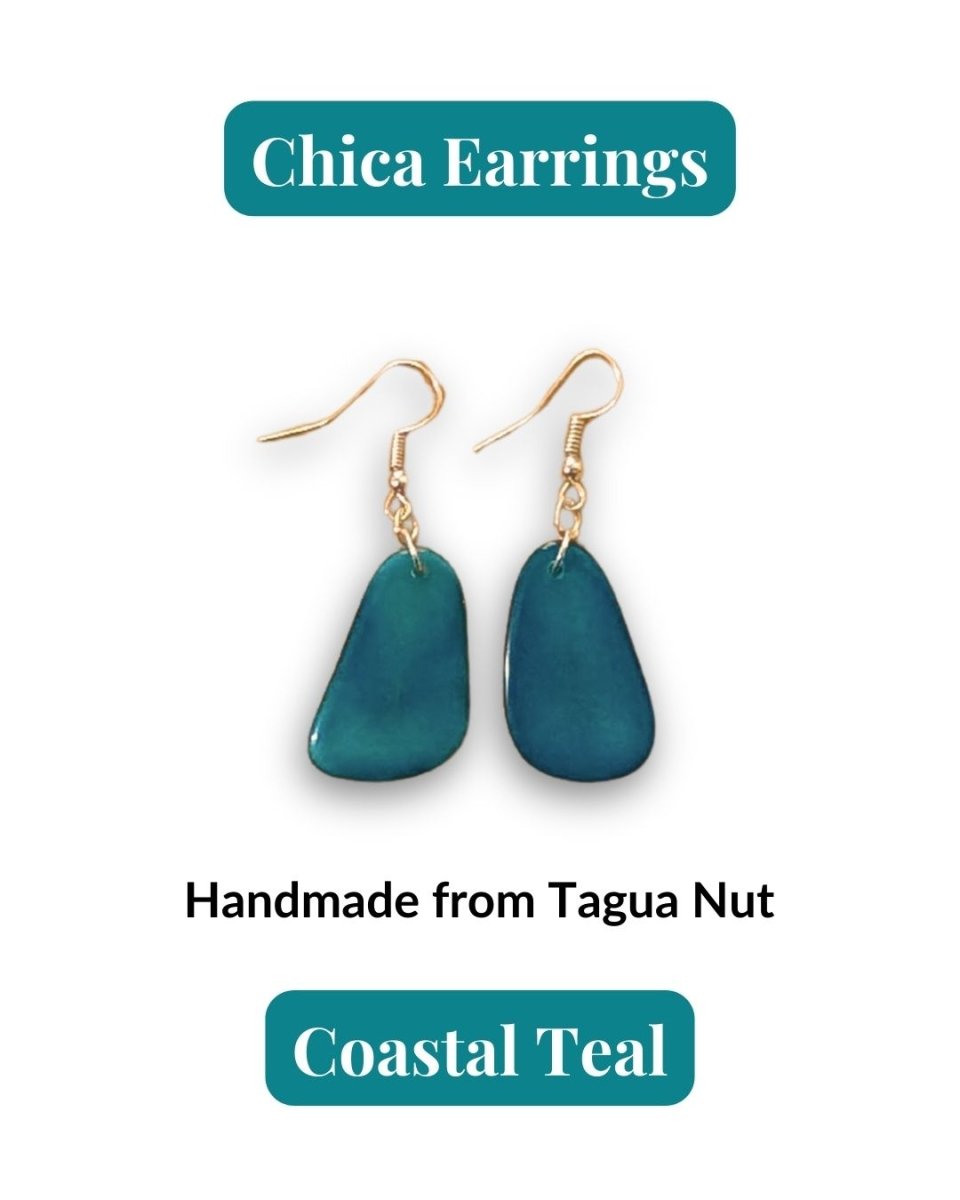 CHICA — Handmade Tagua Earrings - The Happy Elephant - Tagua Jewellery