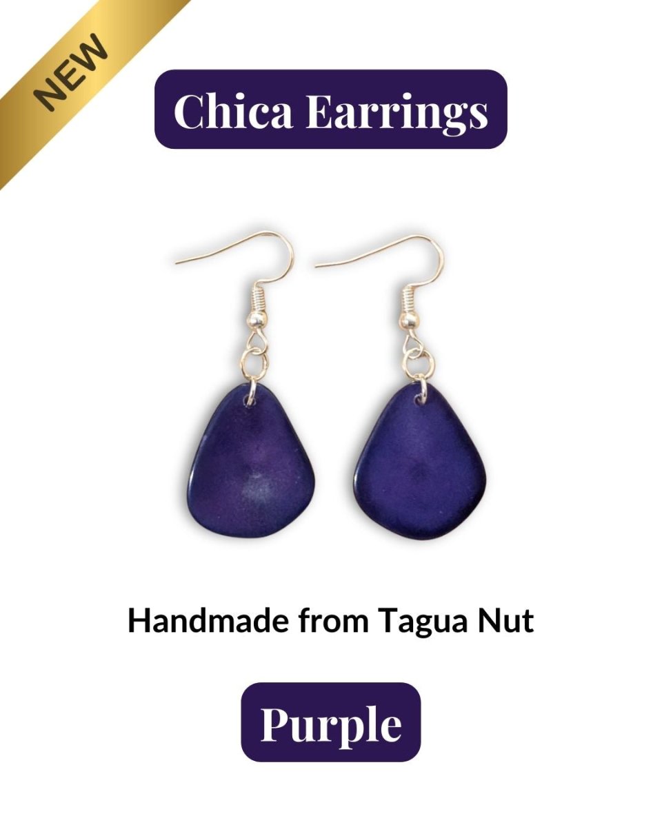 CHICA — Handmade Tagua Earrings - The Happy Elephant - Tagua Jewellery