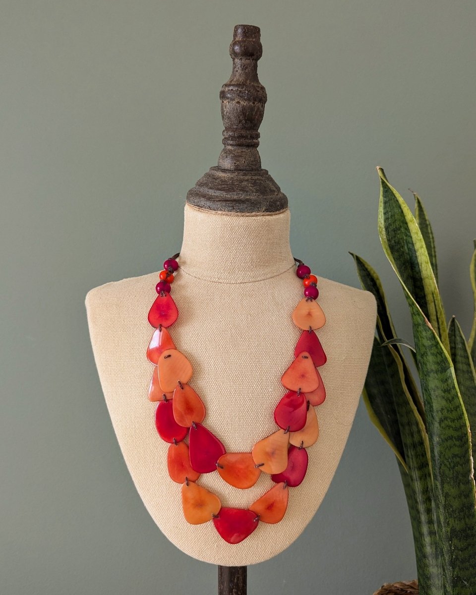CHICA — Handmade Tagua Statement Necklace - The Happy Elephant - Tagua Jewellery