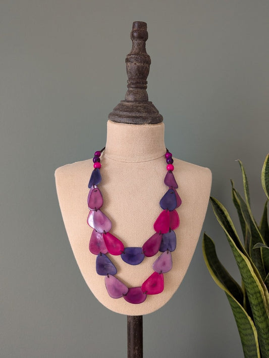 CHICA — Handmade Tagua Statement Necklace - The Happy Elephant - Tagua Jewellery