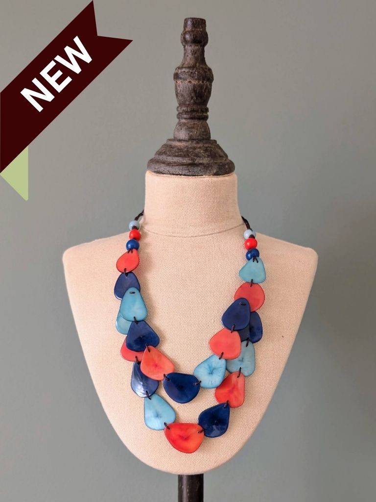 CHICA — Handmade Tagua Statement Necklace - The Happy Elephant - Tagua Jewellery