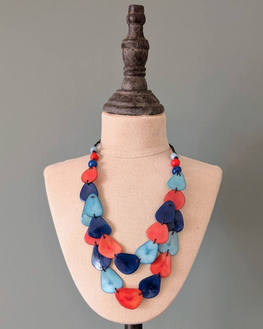 CHICA — Handmade Tagua Statement Necklace - The Happy Elephant - Tagua Jewellery