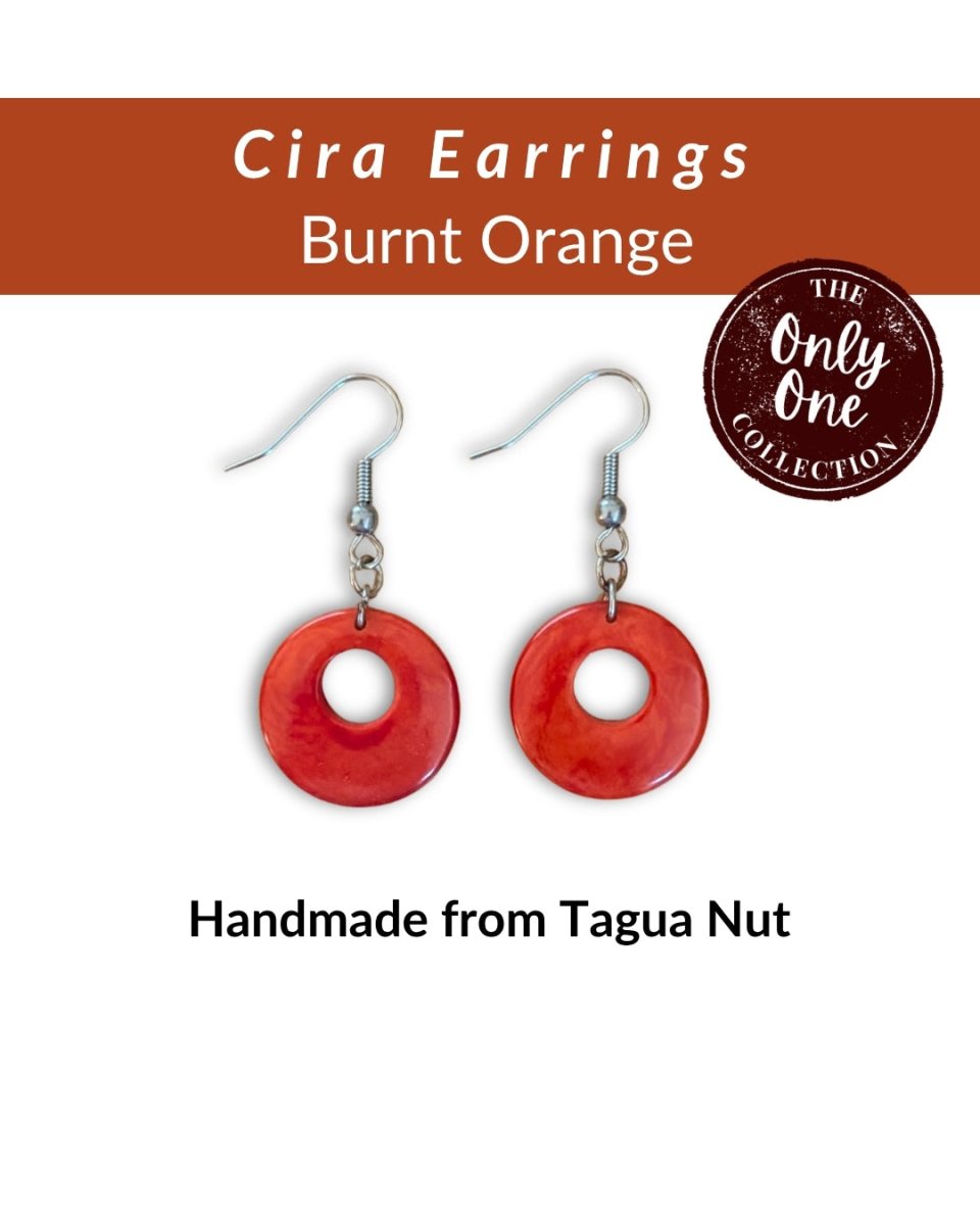 CIRA — Handmade Tagua Earrings — 'Only One' - The Happy Elephant - Tagua Jewellery