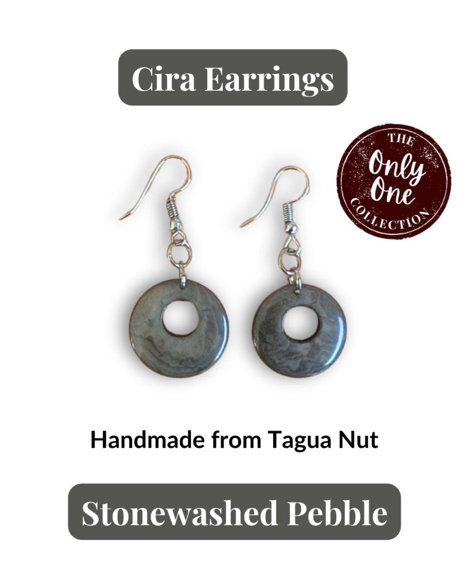 CIRA — Handmade Tagua Earrings — 'Only One' - The Happy Elephant - Tagua Jewellery