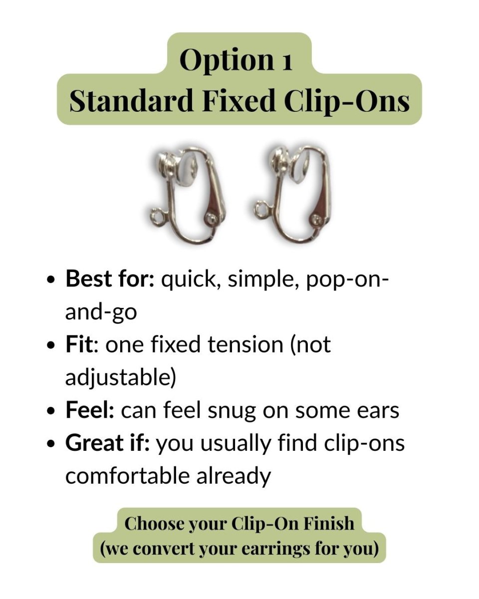 Clip - On & Conversion - The Happy Elephant - Tagua Jewellery