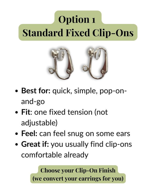 Clip - On & Conversion - The Happy Elephant - Tagua Jewellery