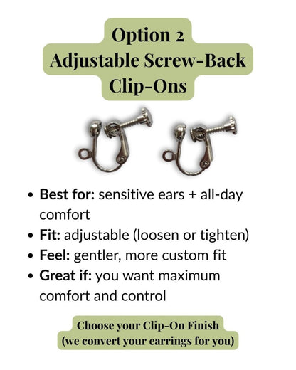 Clip - On & Conversion - The Happy Elephant - Tagua Jewellery