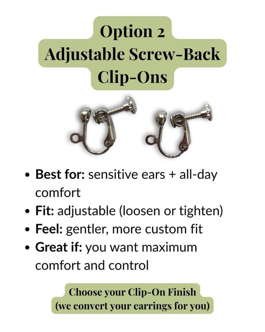 Clip - On & Conversion - The Happy Elephant - Tagua Jewellery