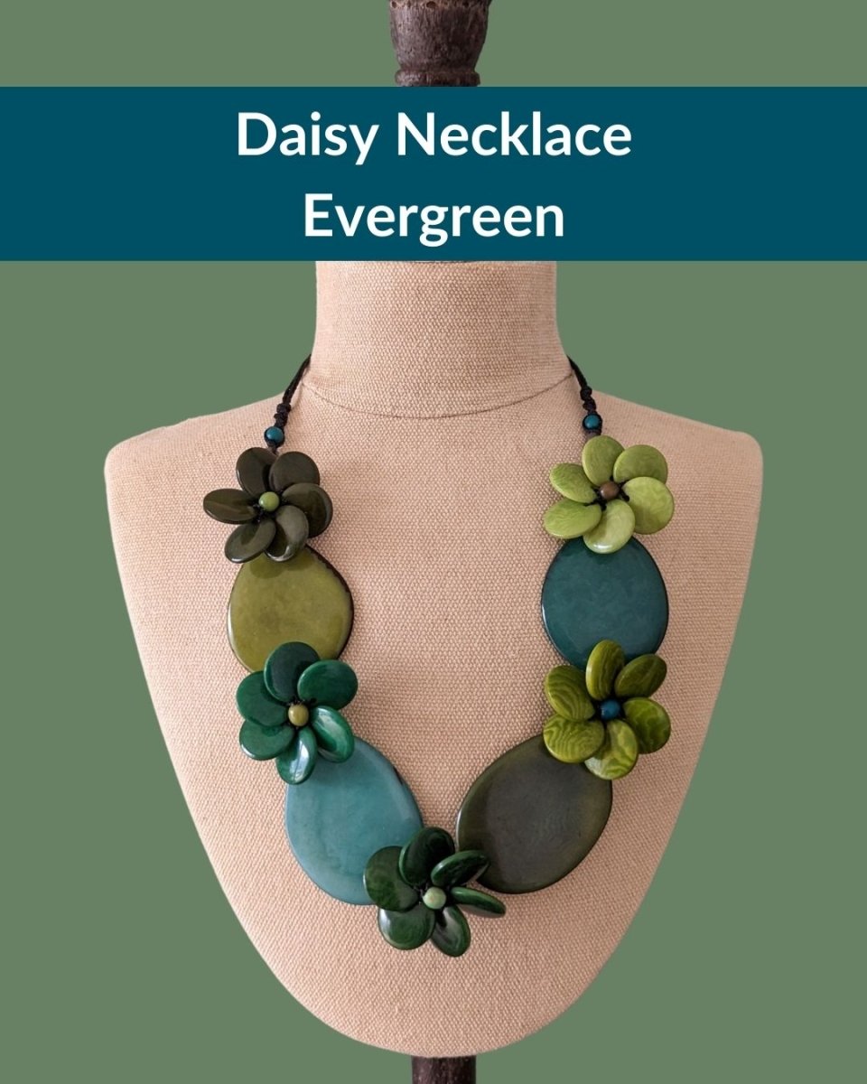 DAISY — Handmade Tagua Statement Necklace — 'Only One' - The Happy Elephant - Tagua Jewellery