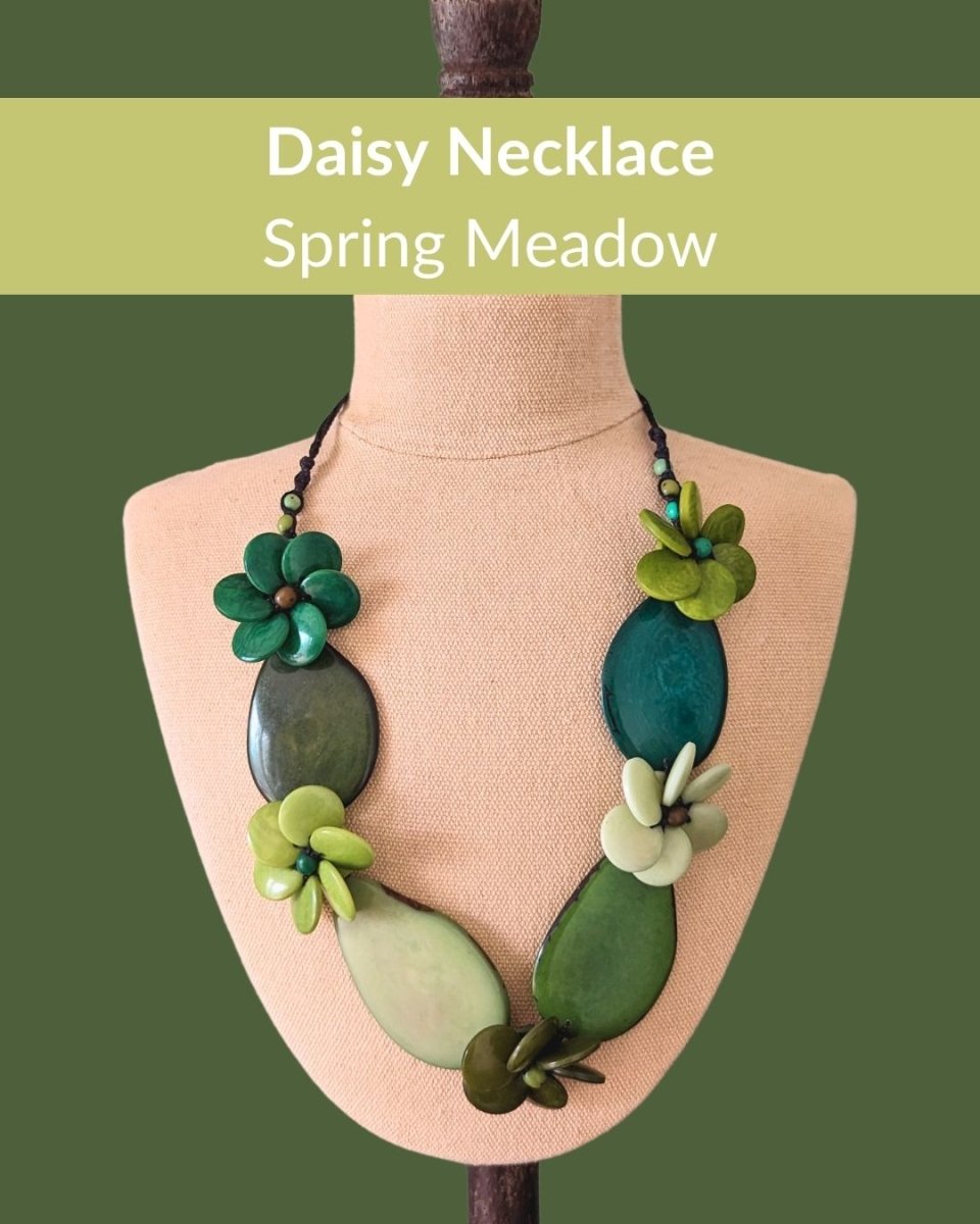 DAISY — Handmade Tagua Statement Necklace — 'Only One' - The Happy Elephant - Tagua Jewellery