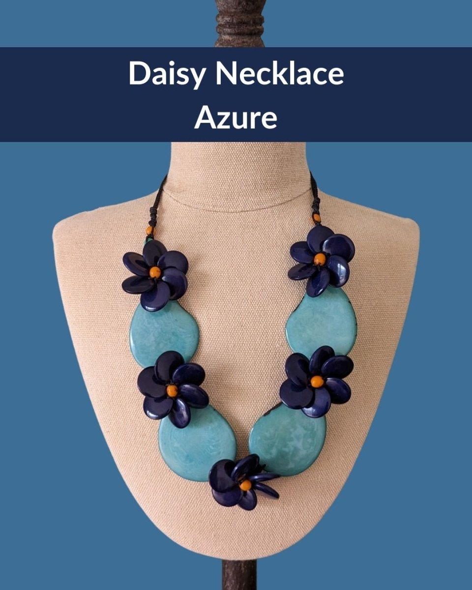 DAISY — Handmade Tagua Statement Necklace — 'Only One' - The Happy Elephant - Tagua Jewellery