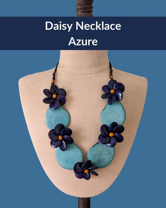 DAISY — Handmade Tagua Statement Necklace — 'Only One' - The Happy Elephant - Tagua Jewellery