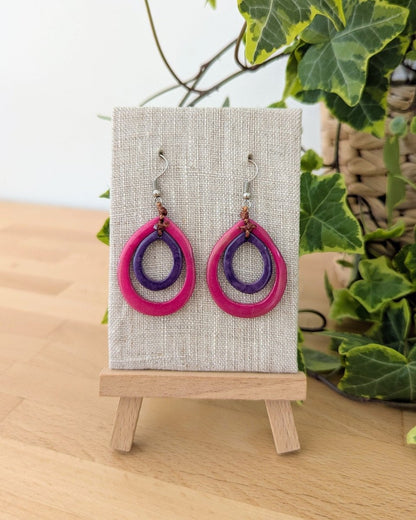 DEWDROP — Handmade Tagua Earrings - The Happy Elephant - Tagua Jewellery