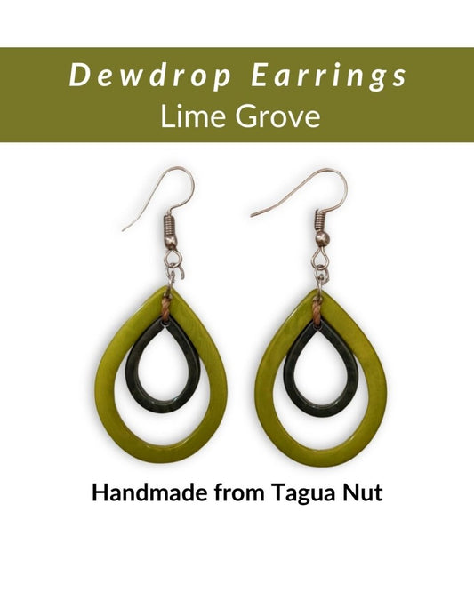 DEWDROP — Handmade Tagua Earrings - The Happy Elephant - Tagua Jewellery