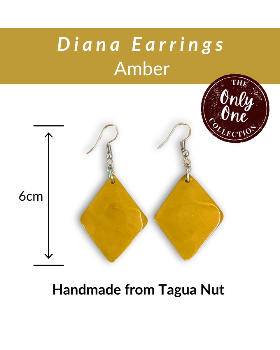 DIANA · Tagua Earrings · 'Only One' - The Happy Elephant - Tagua Jewellery