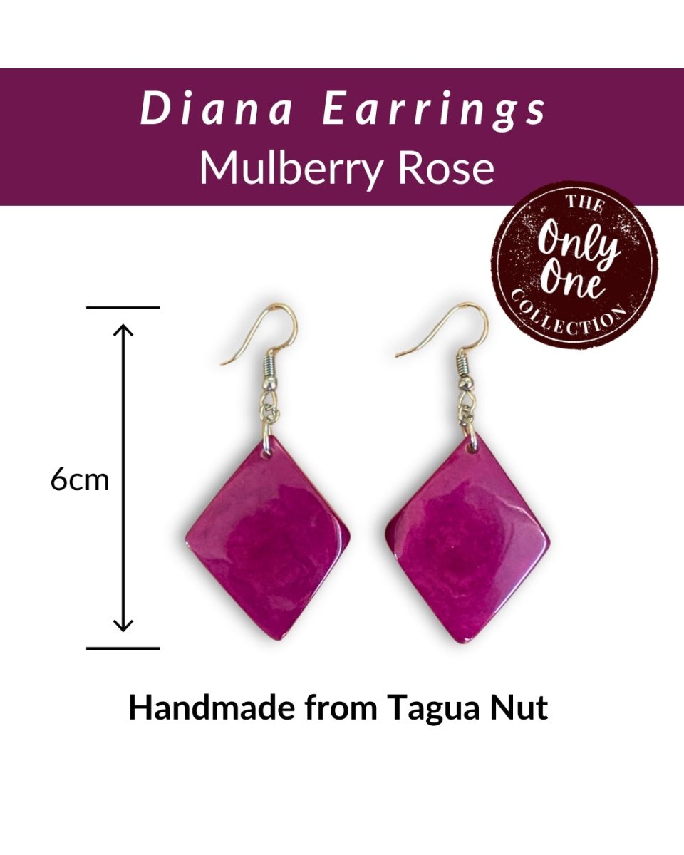 DIANA · Tagua Earrings · 'Only One' - The Happy Elephant - Tagua Jewellery