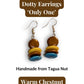 DOTTY — Handmade Tagua Earrings — 'Only One' - The Happy Elephant - Tagua Jewellery