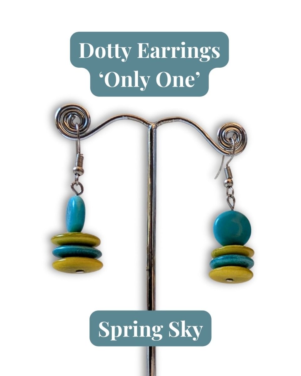 DOTTY — Handmade Tagua Earrings — 'Only One' - The Happy Elephant - Tagua Jewellery
