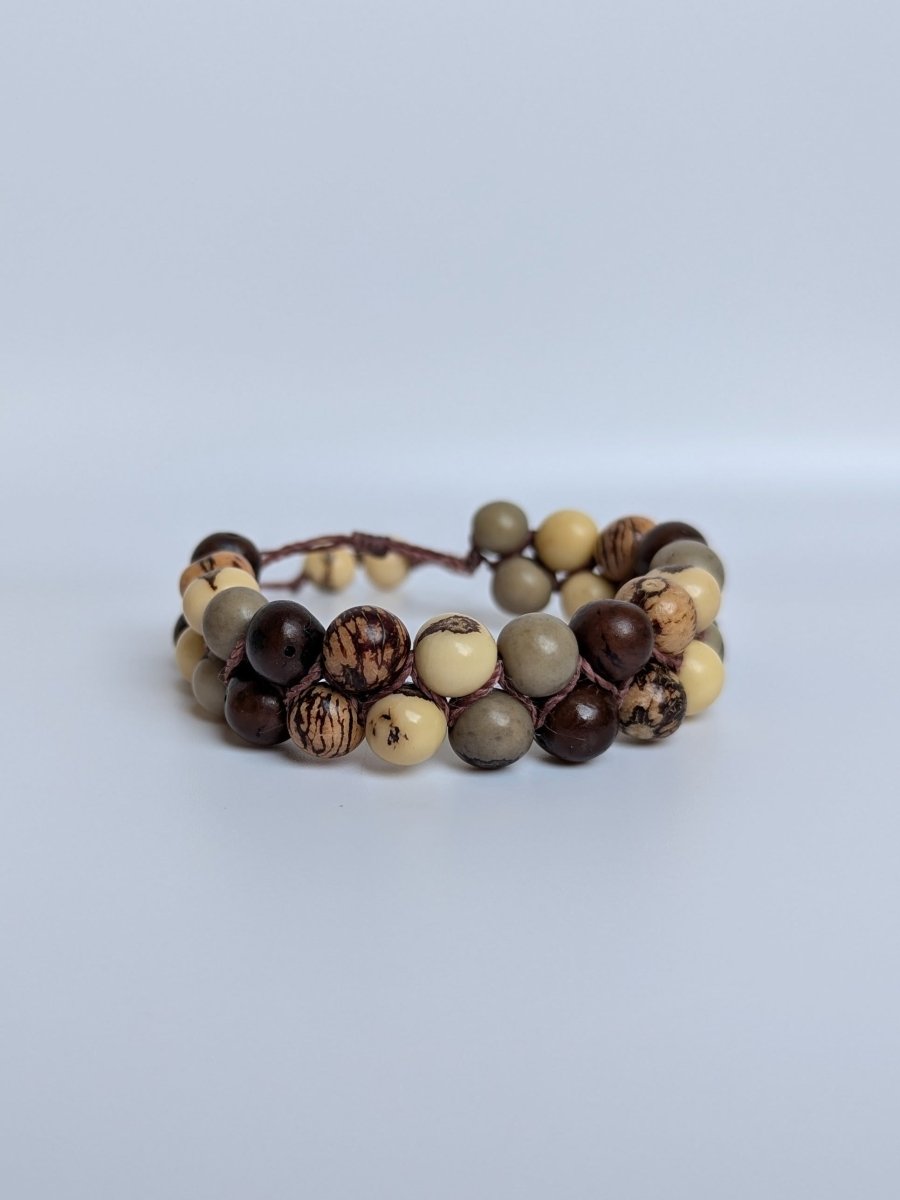 Double Stranded Acai Seed Bracelet - The Happy Elephant - Tagua Jewellery