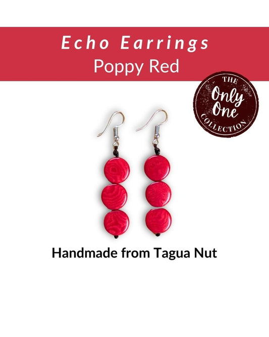 ECHO — Handmade Tagua Earrings — 'Only One' - The Happy Elephant - Tagua Jewellery