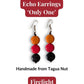 ECHO — Handmade Tagua Earrings — 'Only One' - The Happy Elephant - Tagua Jewellery