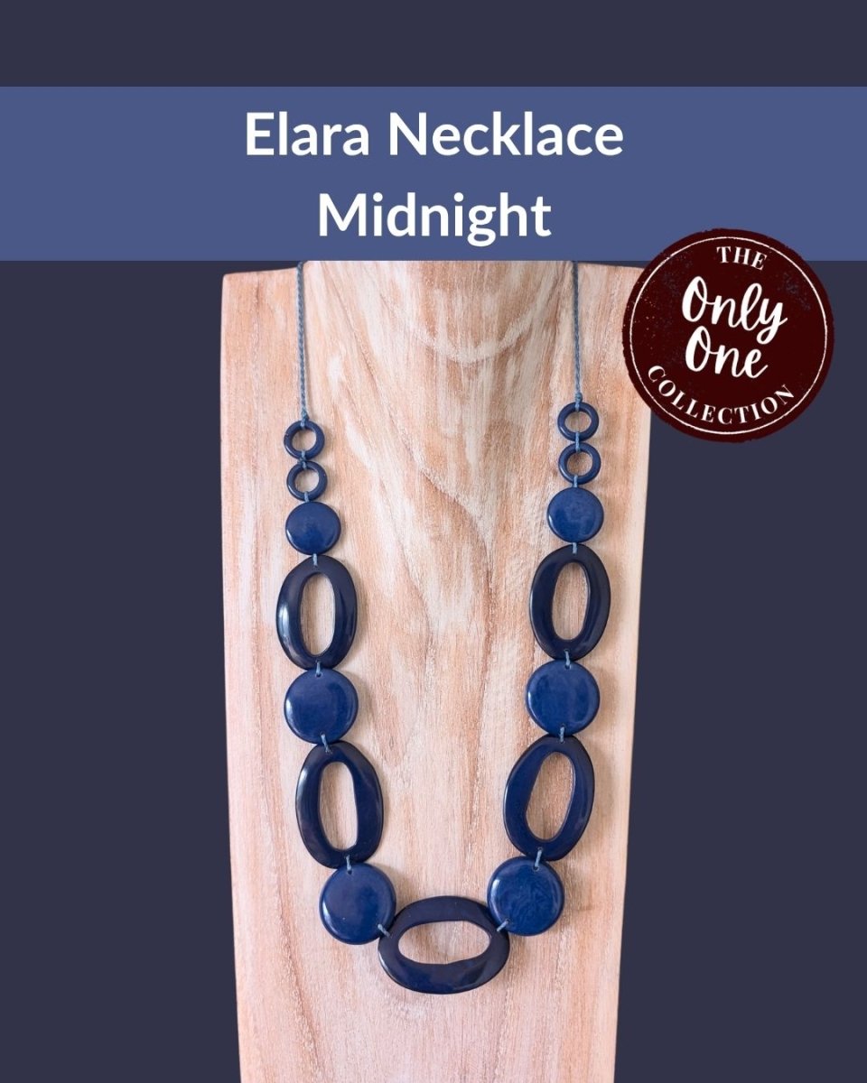 ELARA — Handmade Tagua Statement Necklace — 'Only One' - The Happy Elephant - Tagua Jewellery