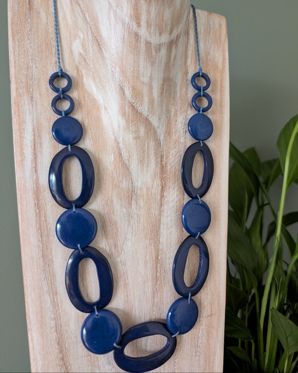 ELARA — Handmade Tagua Statement Necklace — 'Only One' - The Happy Elephant - Tagua Jewellery