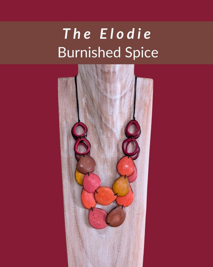 ELODIE — Handmade Tagua Statement Necklace — 'Only One' - The Happy Elephant - Tagua Jewellery