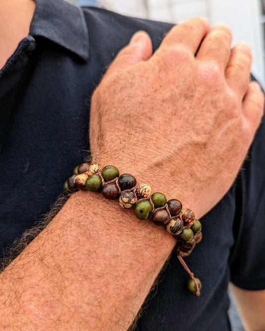 EVEREST — Handmade Double Acai Seed Bracelet - The Happy Elephant - Tagua Jewellery