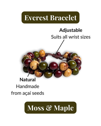 EVEREST — Handmade Double Acai Seed Bracelet - The Happy Elephant - Tagua Jewellery