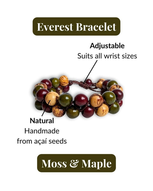 EVEREST — Handmade Double Acai Seed Bracelet - The Happy Elephant - Tagua Jewellery