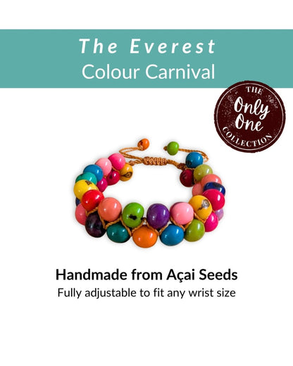 EVEREST — Handmade Double Acai Seed Bracelet — 'Only One' - The Happy Elephant - Tagua Jewellery