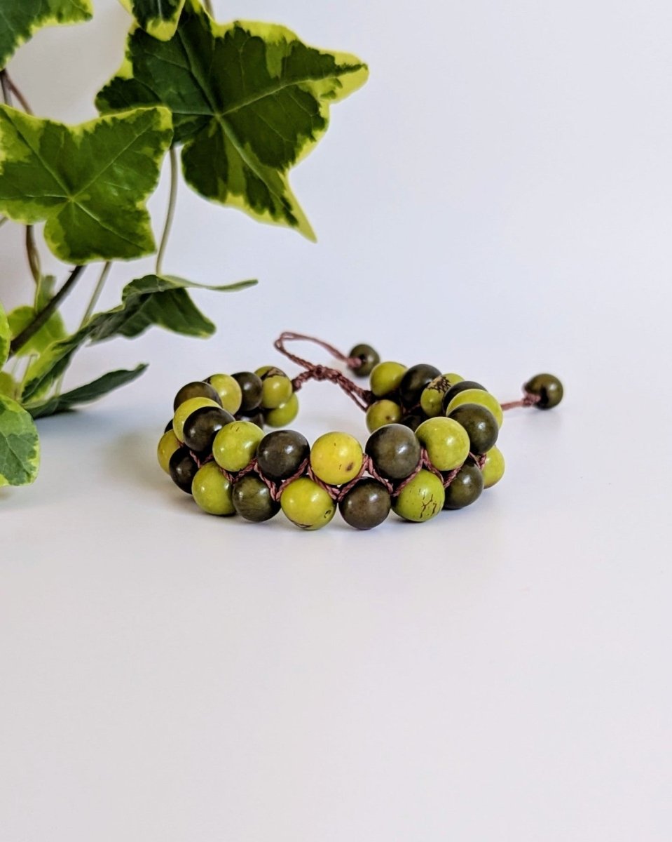 EVEREST — Handmade Double Stranded Acai Seed Bracelet - The Happy Elephant - Tagua Jewellery