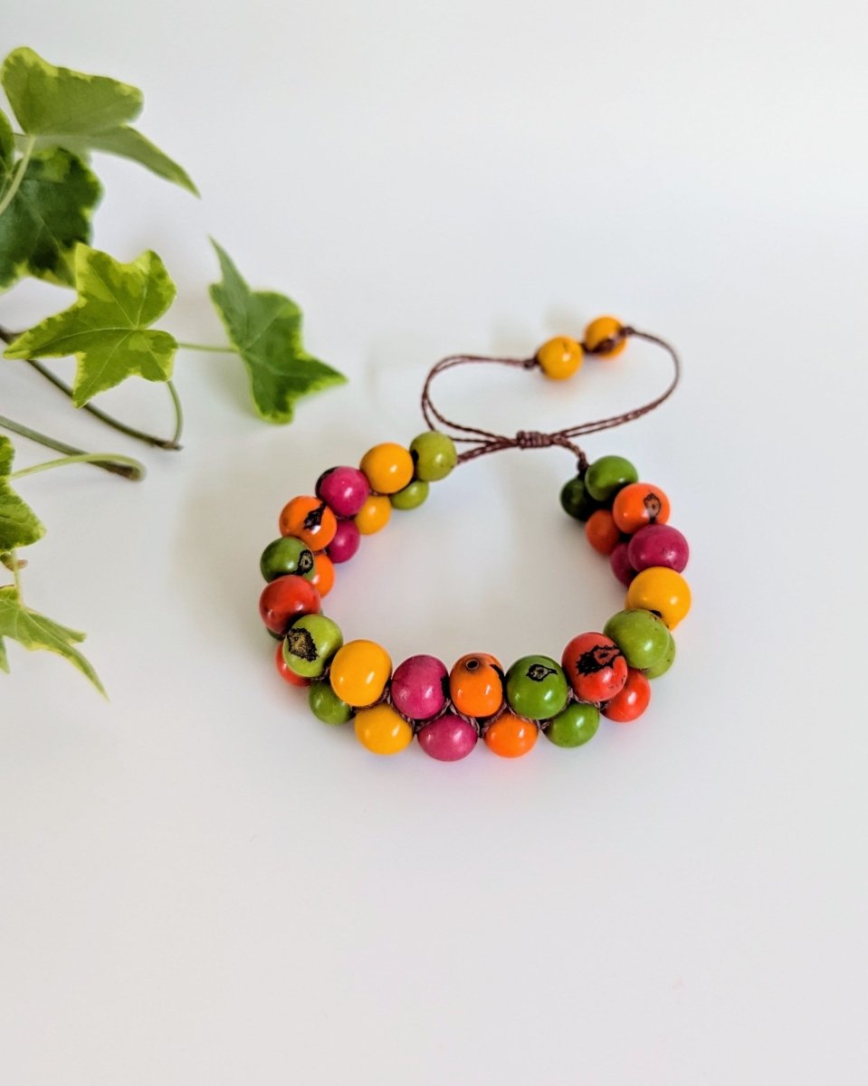 EVEREST — Handmade Double Stranded Acai Seed Bracelet - The Happy Elephant - Tagua Jewellery