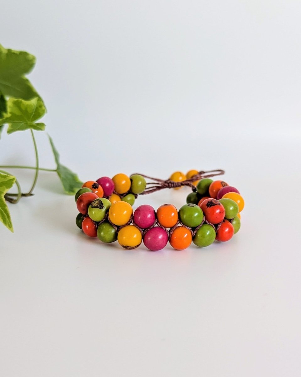 EVEREST — Handmade Double Stranded Acai Seed Bracelet - The Happy Elephant - Tagua Jewellery