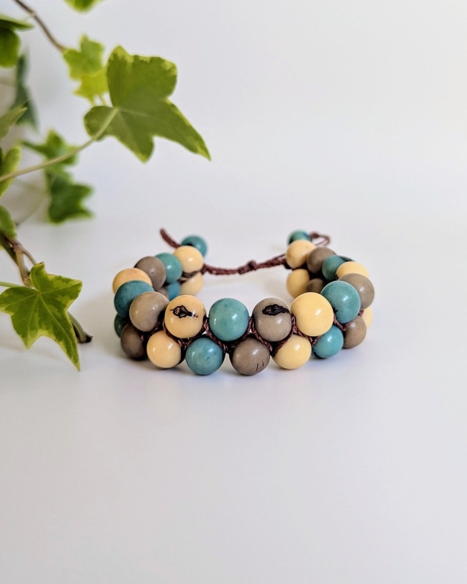 EVEREST — Handmade Double Stranded Acai Seed Bracelet - The Happy Elephant - Tagua Jewellery