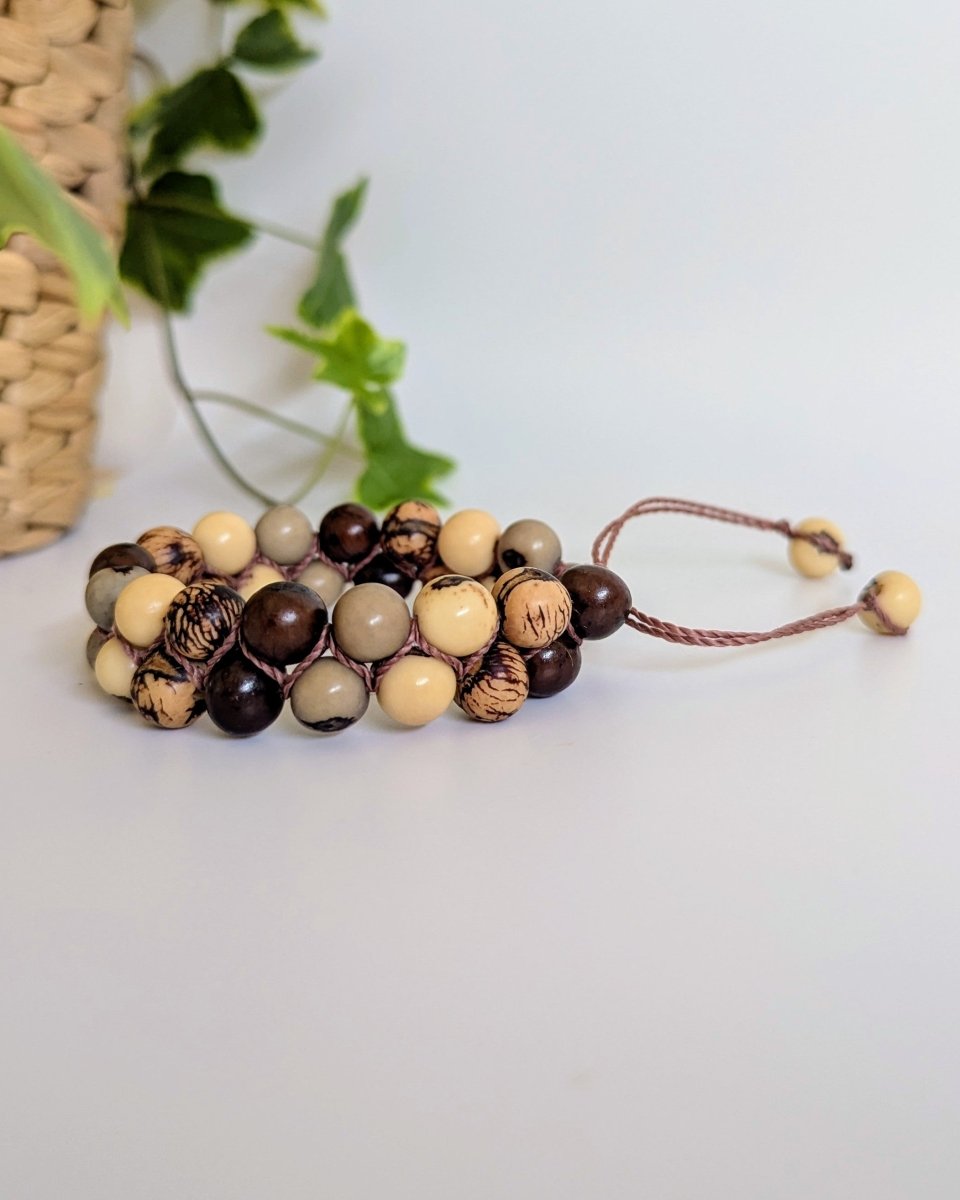 EVEREST — Handmade Double Stranded Acai Seed Bracelet - The Happy Elephant - Tagua Jewellery