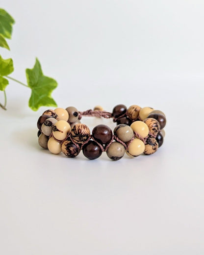 EVEREST — Handmade Double Stranded Acai Seed Bracelet - The Happy Elephant - Tagua Jewellery