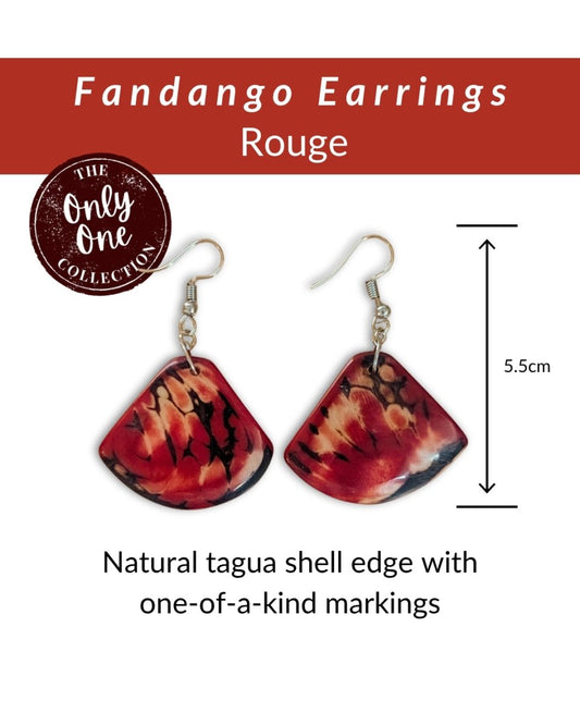 FANDANGO — Handmade Tagua Earrings — 'Only One' - The Happy Elephant - Tagua Jewellery